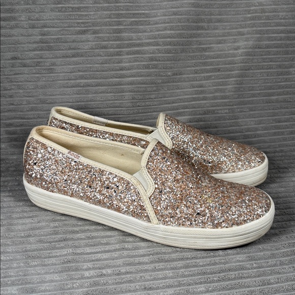 Keds x Kate Spade Double Decker Glitter Women's Slip-On Sneakers Sz. 7.5 - Picture 1 of 11